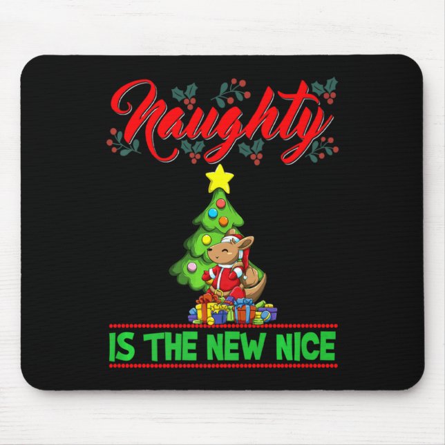 Naughty Is The New Nice Christmas Santa Xmas Premi Mouse Pad (Front)