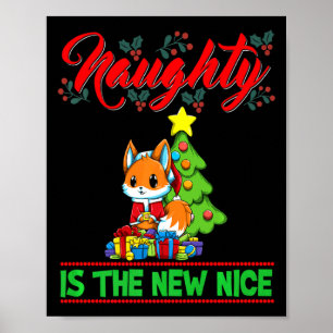 Naughty Is The New Nice Christmas Santa Xmas Premi Poster