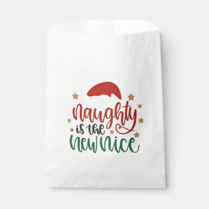 Naughty is The New Nice Funny Christmas Santa Favor Bag