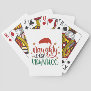 Naughty is The New Nice Funny Christmas Santa Poker Cards