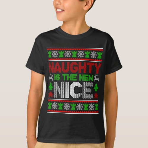 Naughty is the New Nice Funny Christmas Santas Li T_Shirt