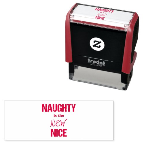 Naughty is the New Nice Funny Christmas Self_inking Stamp