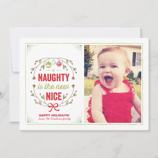 Naughty is the New Nice Holiday Christmas Cards (Front)