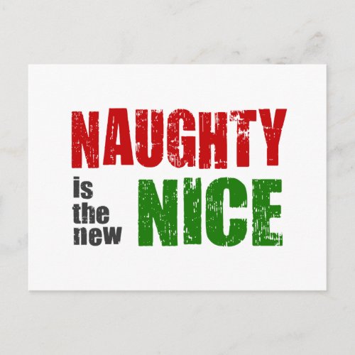 Naughty is the New Nice Holiday Postcard