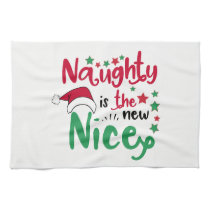 naughty is the new nice kitchen towel