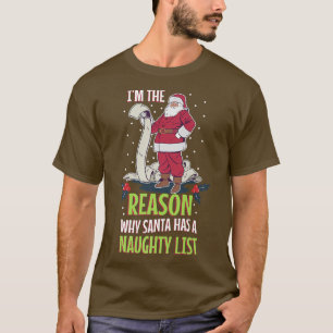 Naughty kid Christmas list holiday costume happy S T-Shirt