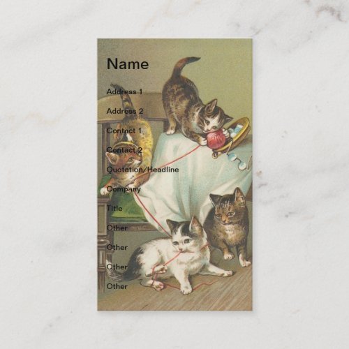 Naughty Kittens Business Cards