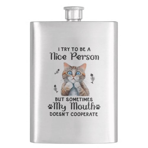 Naughty Kitty Flask