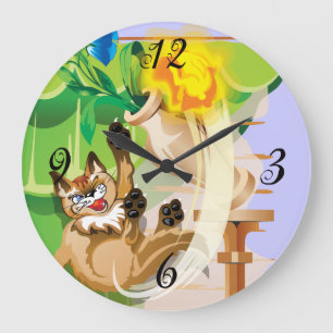 Naughty Kitty Wall Clock