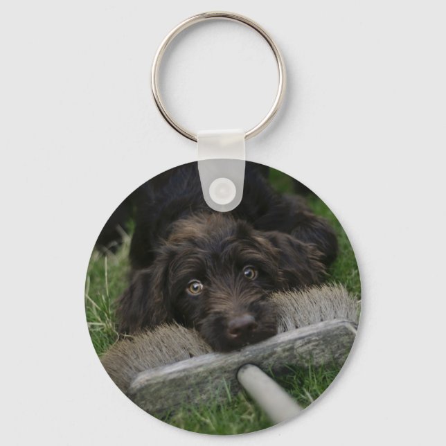 Naughty Labradoodle Keychain (Front)