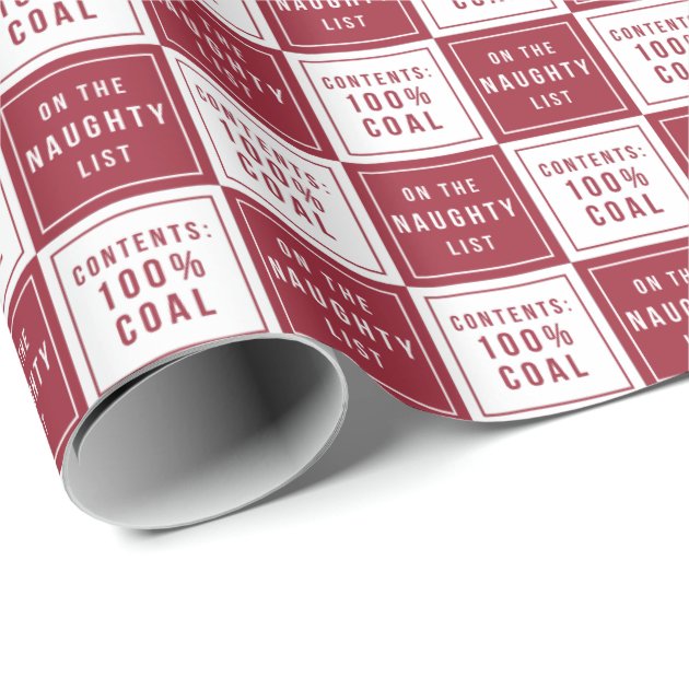 Santa Donald Trump with Naughty List Ch Premium Gift Wrap Wrapping Paper Roll