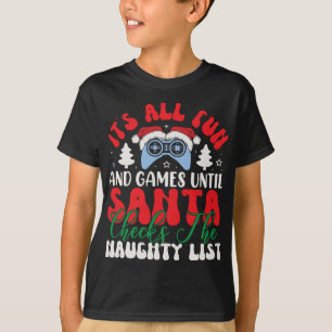 Naughty List Alert Santa's Joystick Christmas 2023 T-Shirt
