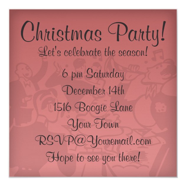 Naughty List Christmas Party Invitation