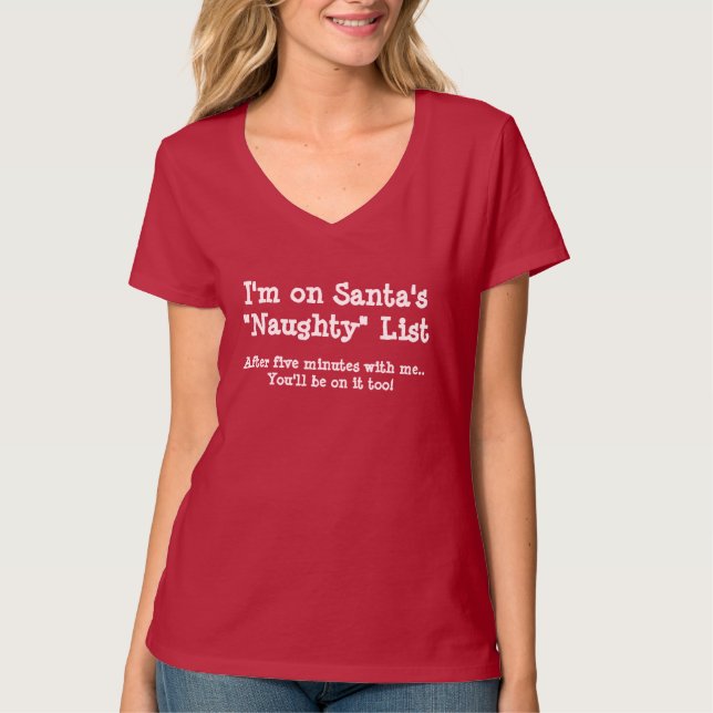 Naughty List - Christmas T-shirt - Xmas (Front)