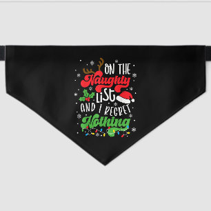 Naughty List Club Personalized Pet Bandana Collar