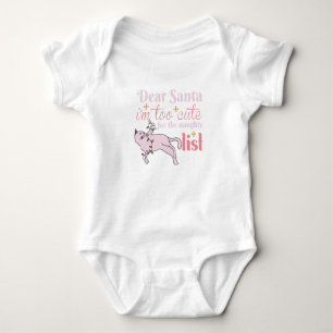 Naughty List Cute Cat Christmas Baby Bodysuit