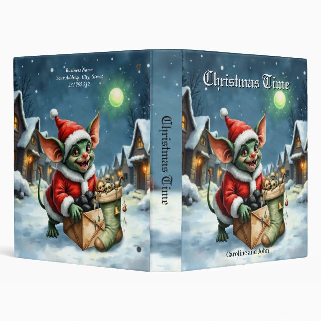 Naughty List Delivery: The Goblin Clause Chronicle 3 Ring Binder (Background)