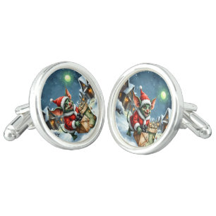Naughty List Delivery: The Goblin Clause Chronicle Cufflinks