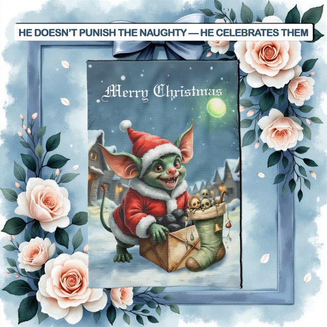 Naughty List Delivery: The Goblin Clause Chronicle Kitchen Towel (Creator Uploaded)