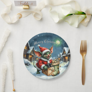 Naughty List Delivery: The Goblin Clause Chronicle Paper Plates
