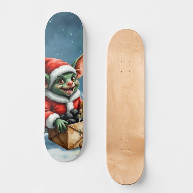 Naughty List Delivery: The Goblin Clause Chronicle Skateboard (Front)