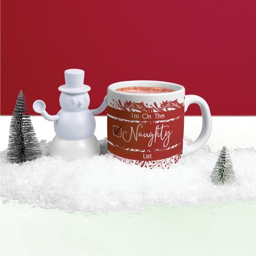 Naughty List Festive and Playful Christmas Mug