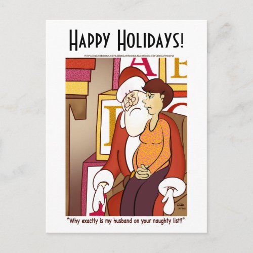 Naughty List Holidays Postcard