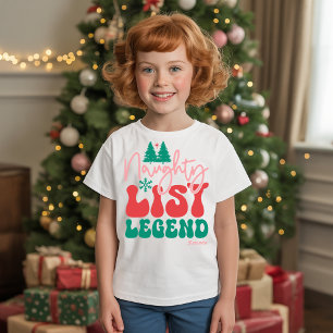 Naughty List Legend – Funny Personalized Christmas T-Shirt