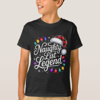 Naughty List Legend Xmas Lights Buffalo Plaid Red 