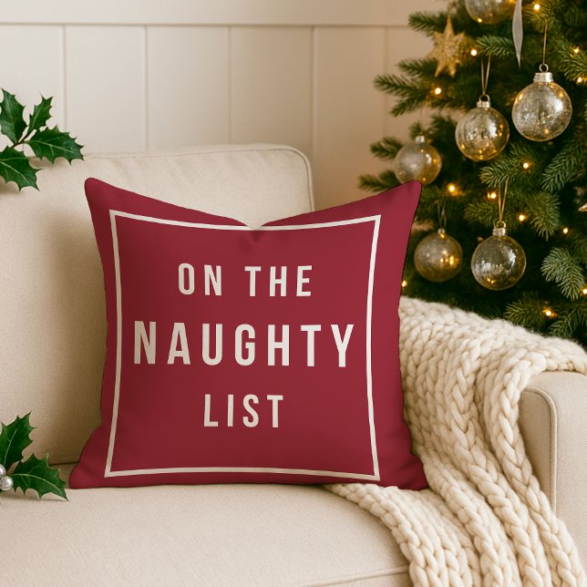 Naughty List & Nice List | Reversible Holiday Throw Pillow (Creator Uploaded)