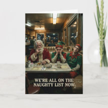 Naughty List Santa Elves Diner Dark Humor