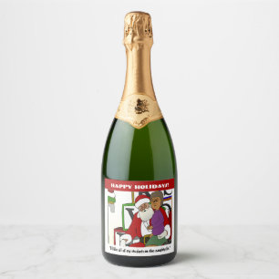 Naughty List Sparkling Wine Label