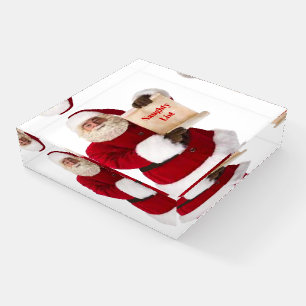Naughty List Square Paperweight