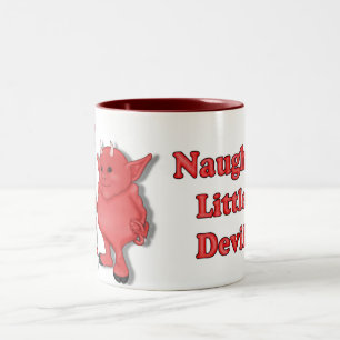 Naughty Little Devil Two-Tone Coffee Mug
