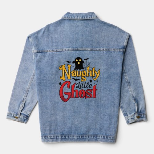 Naughty little ghost t_shirt denim jacket