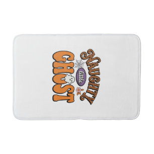 Naughty Little Ghost Vintage Halloween Shirt Desig Bath Mat