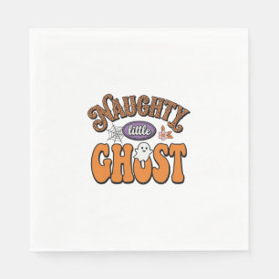 Naughty Little Ghost Vintage Halloween Shirt Desig Napkins