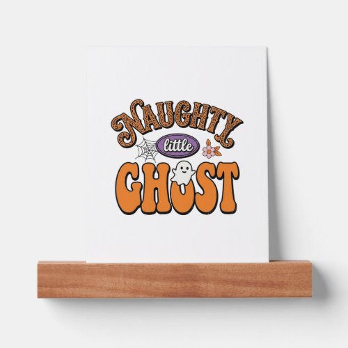 Naughty Little Ghost Vintage Halloween Shirt Desig Picture Ledge