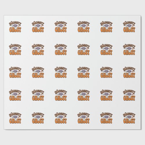 Naughty Little Ghost Vintage Halloween Shirt Desig Wrapping Paper