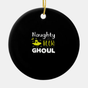 Naughty Little Ghoul Ceramic Ornament
