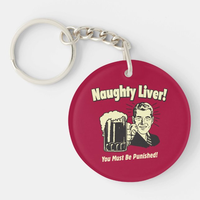 Naughty Liver: You Must Be Punished Keychain (Front)