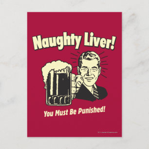 Naughty Liver: You Must Be Punished Postcard