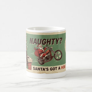Naughty Me Santa's Harley Vintage Christmas Coffee Mug