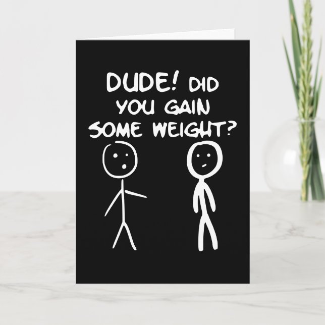 Naughty Minimalsim Comic Joke Stick Man Figure Card (Front)