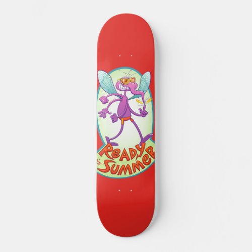 Naughty mosquito ready to bite you this summer skateboard