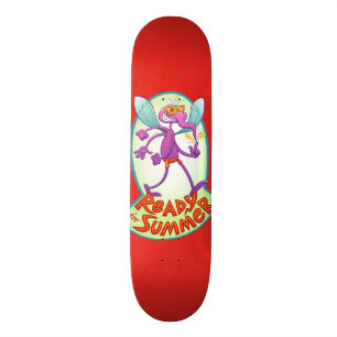 Naughty mosquito ready to bite you this summer skateboard