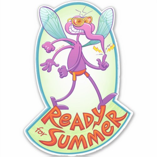 Naughty mosquito ready to bite you this summer sticker