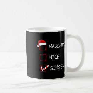 Naughty Nice Ginger Christmas List  Coffee Mug