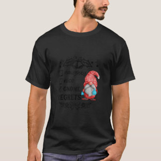 Naughty Nice Gnome Regrets Gnomies Funny XMas Tank