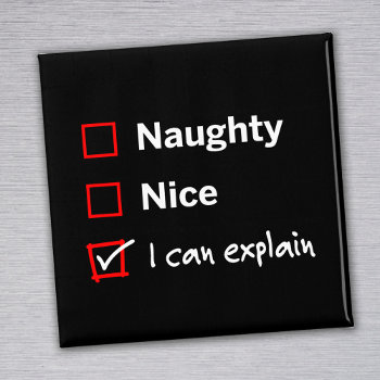 Naughty Nice - I Can Explain Magnet by SpoofTshirts at Zazzle